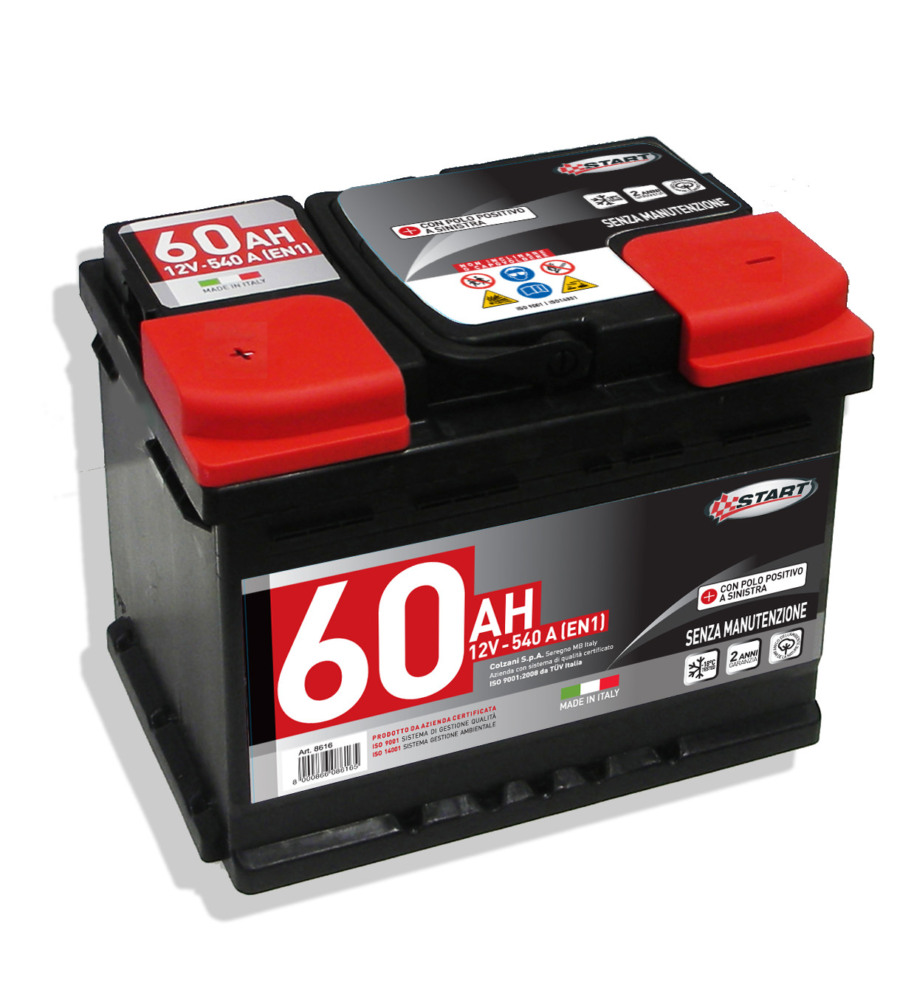 Batteria Auto 60ah 12v 540a Polo Positivo Sinistro Cassetta L2 in vendita  online