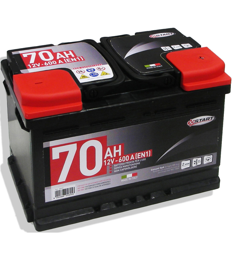 Batteria Auto da 70AH 540A 12V polo positivo destro cassetta L3B