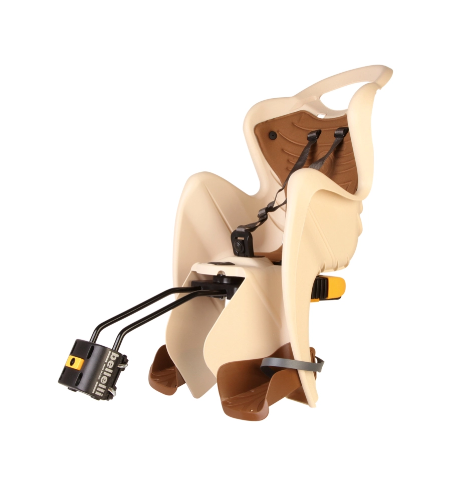 Seggiolino bici mr fox relax beige - attacco al telaio - grigio