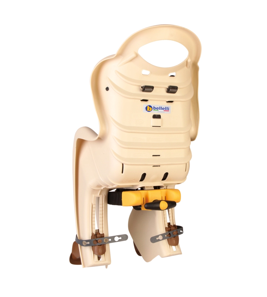 Seggiolino bici mr fox relax beige - attacco al telaio - grigio