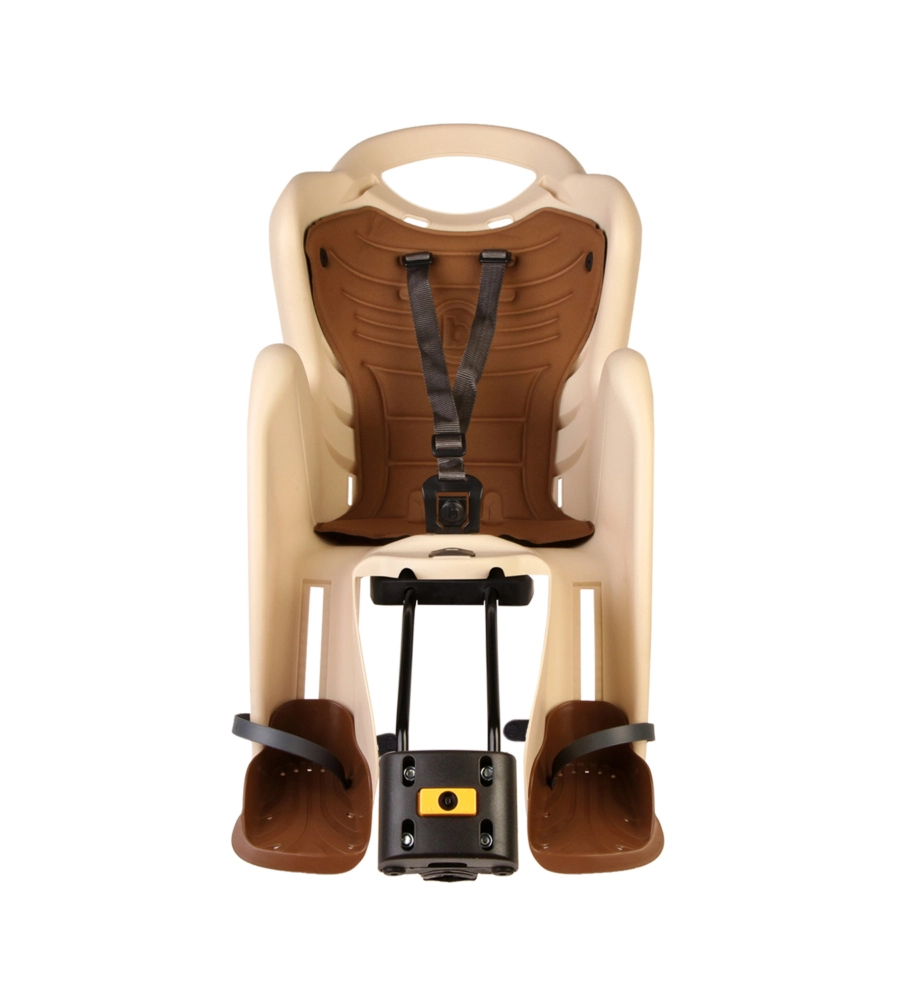 Seggiolino bici mr fox relax beige - attacco al telaio - grigio