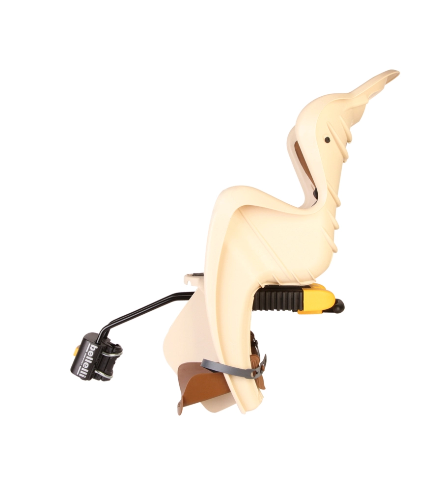 Seggiolino bici mr fox relax beige - attacco al telaio - grigio