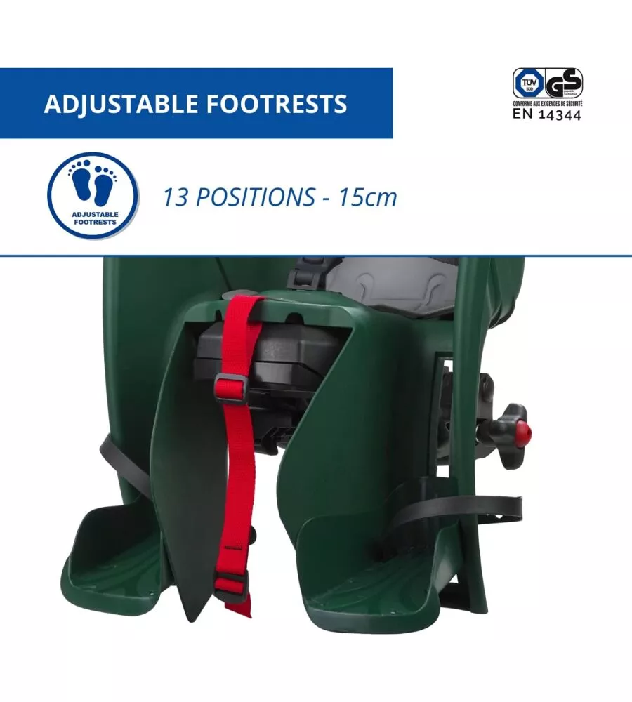 Seggiolino posteriore per bicicletta bellelli "mr fox " luxe easy dream forest , portata massima 22 kg
