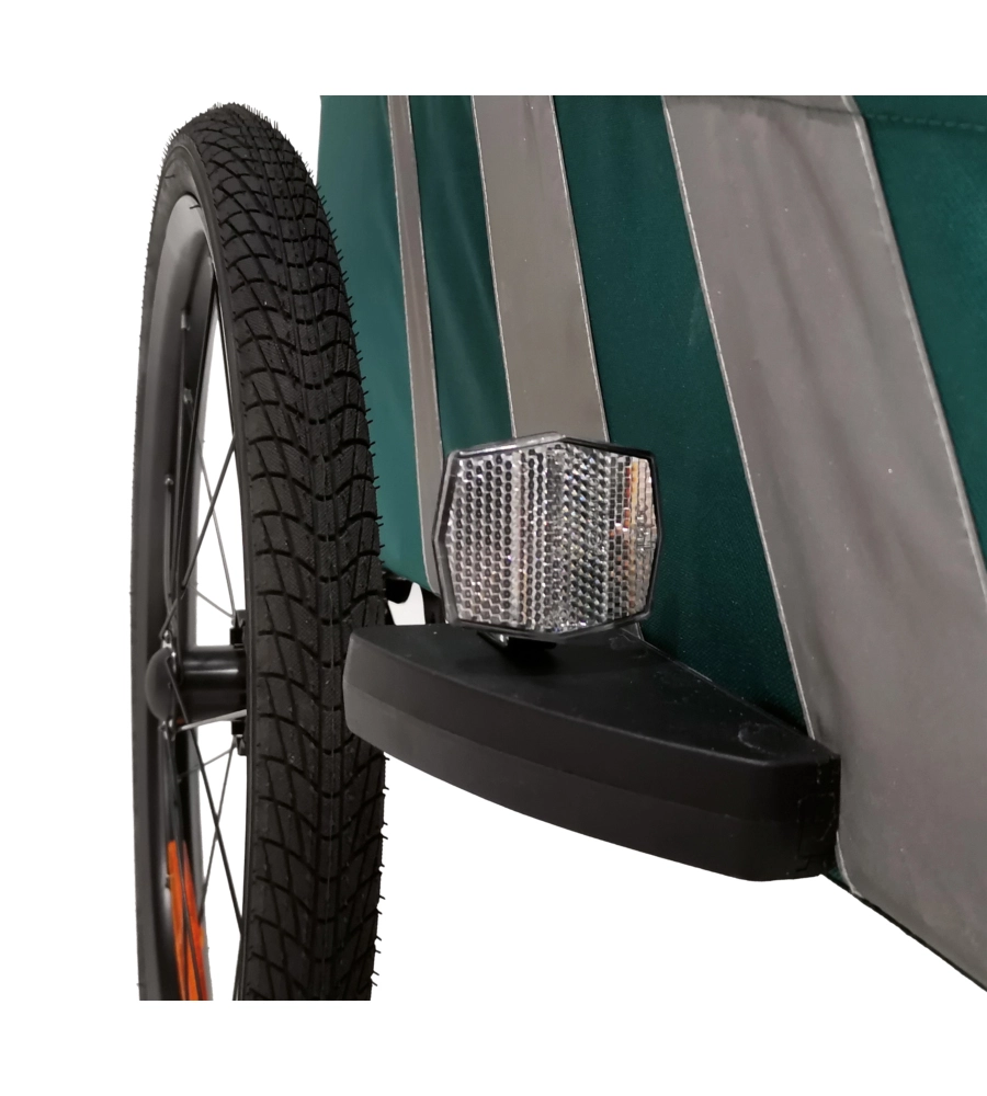 Rimorchio passeggino bici bellelli "trailblazer" 2 in 1 verde chiaro, 41 kg