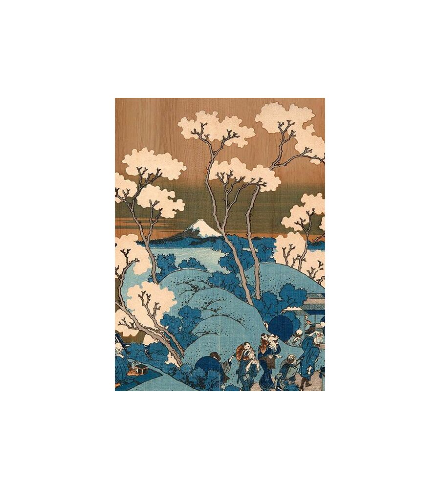 QUADRO IN LEGNO "JAPANESE FLOWER", 47X67 CM