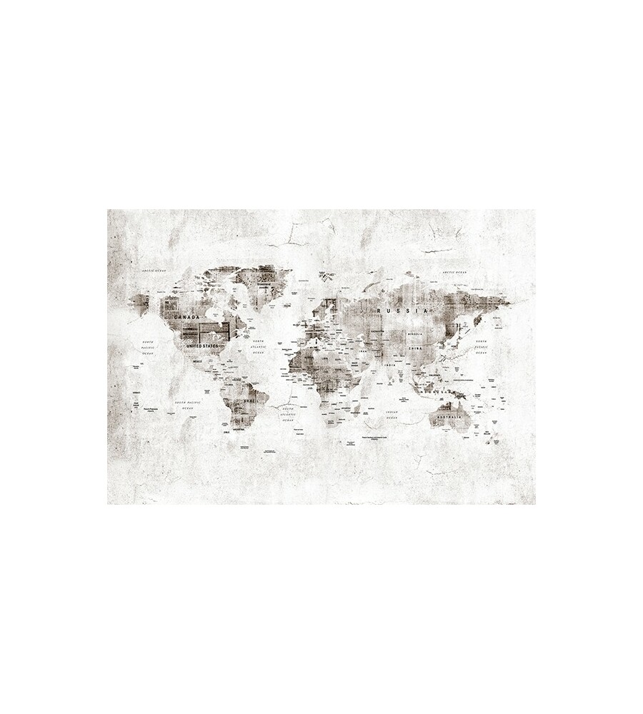 FOTOMURALE ADESIVO "GROUNGE MAP" IN PVC, 416X280 CM