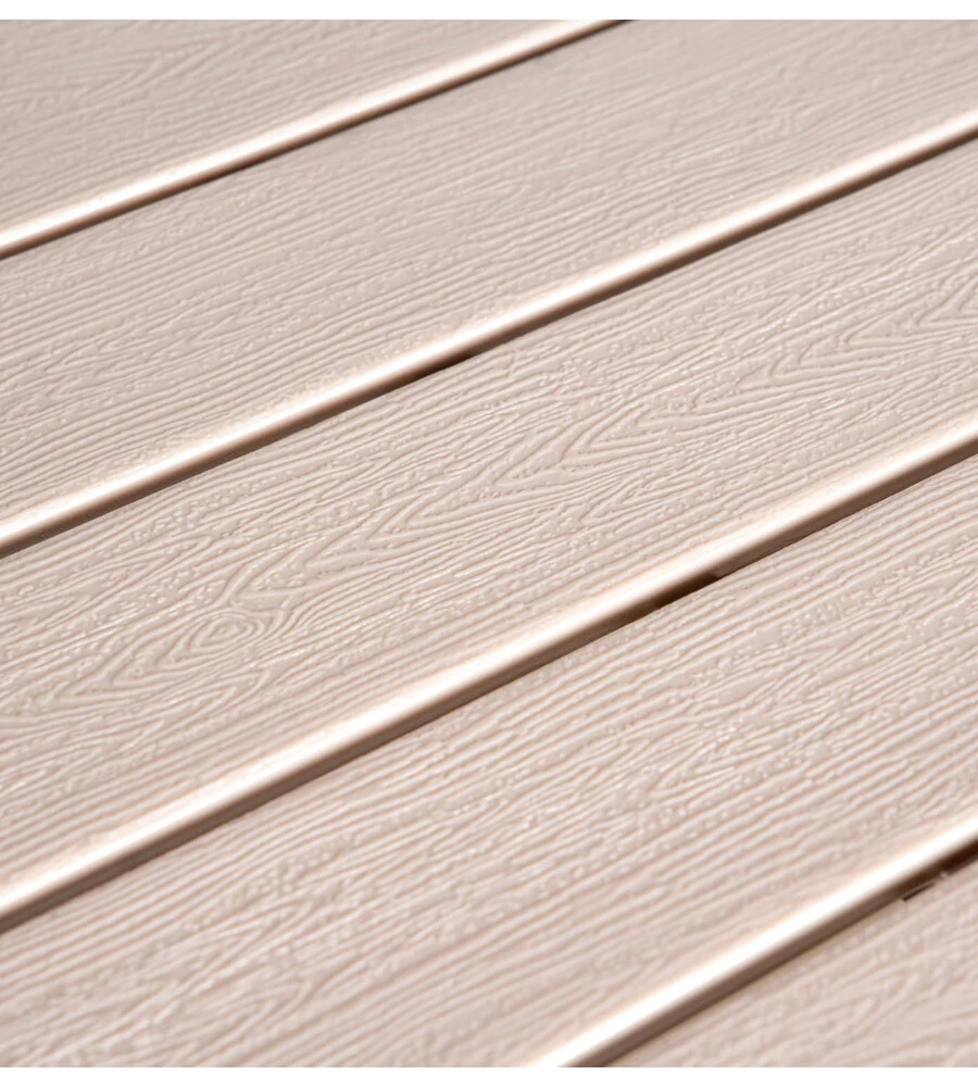 Set da esterno eurogarden "ibisco" effetto legno tortora 6 sedute e tavolo