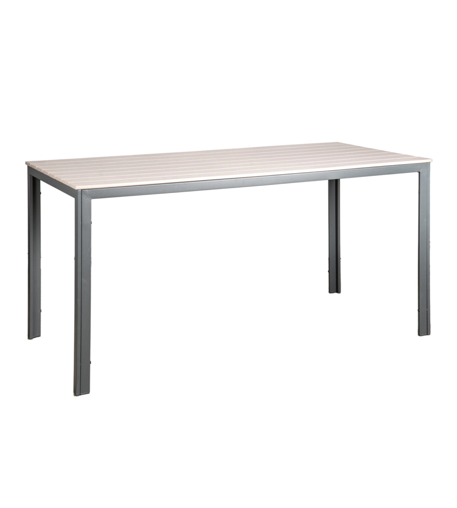 Set da esterno eurogarden "ibisco" effetto legno tortora 6 sedute e tavolo