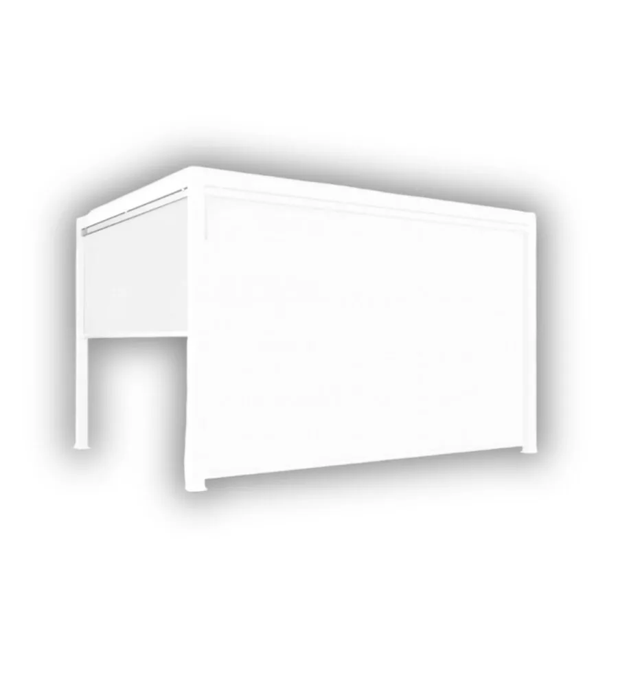 Pannello laterale per gazebo pergola bioclimatica da esterno elica garden bianco, 3x4 mt