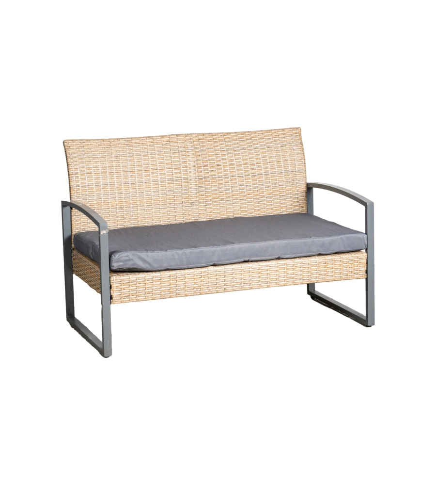 Set da giardino eurogarden "iris" miele 4 sedute e tavolino