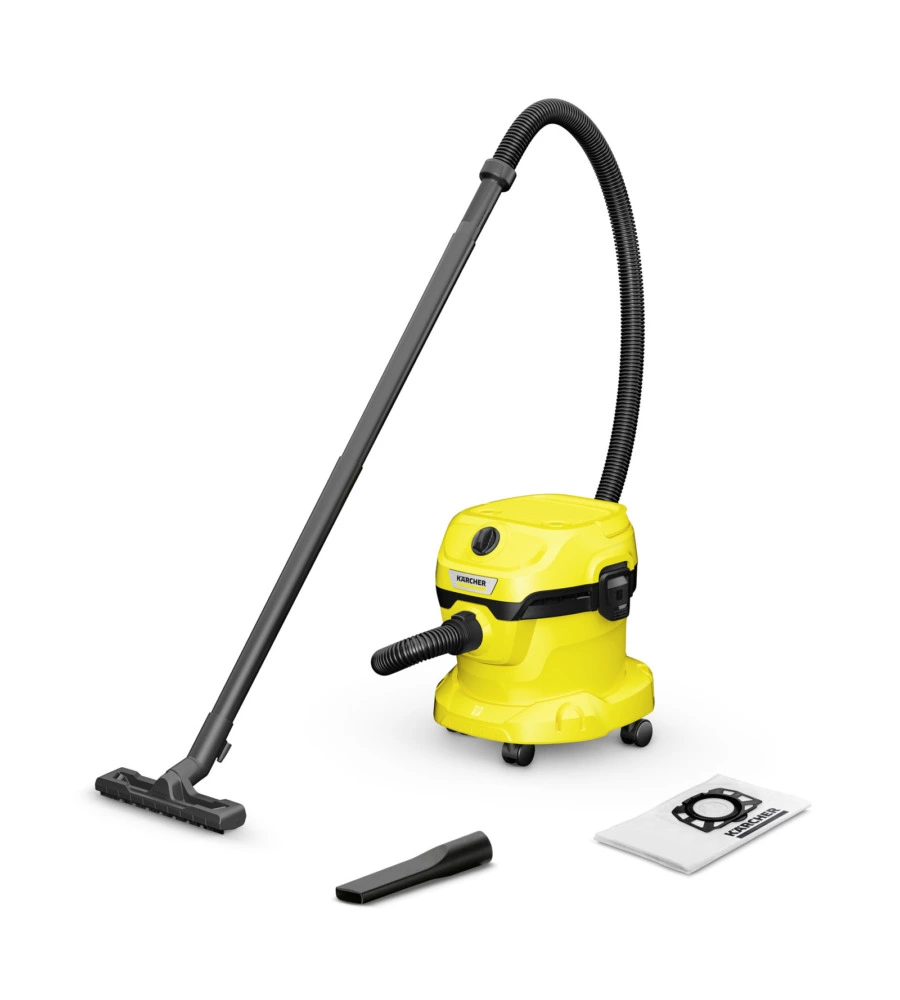 Aspiratore solidi liquidi elettrico karcher "wd2 plus" 1000w 12 lt