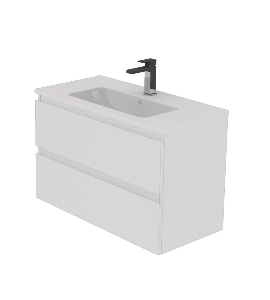 Mobile bagno "leonardo" bianco, 80 cm