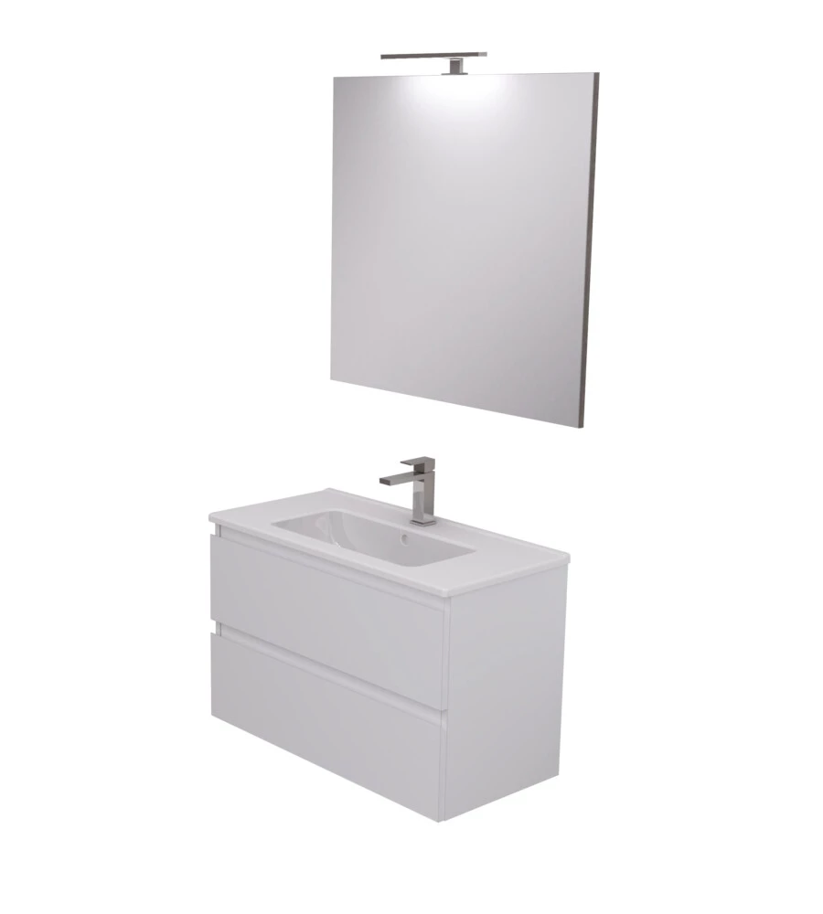 Mobile bagno "leonardo" bianco, 80 cm