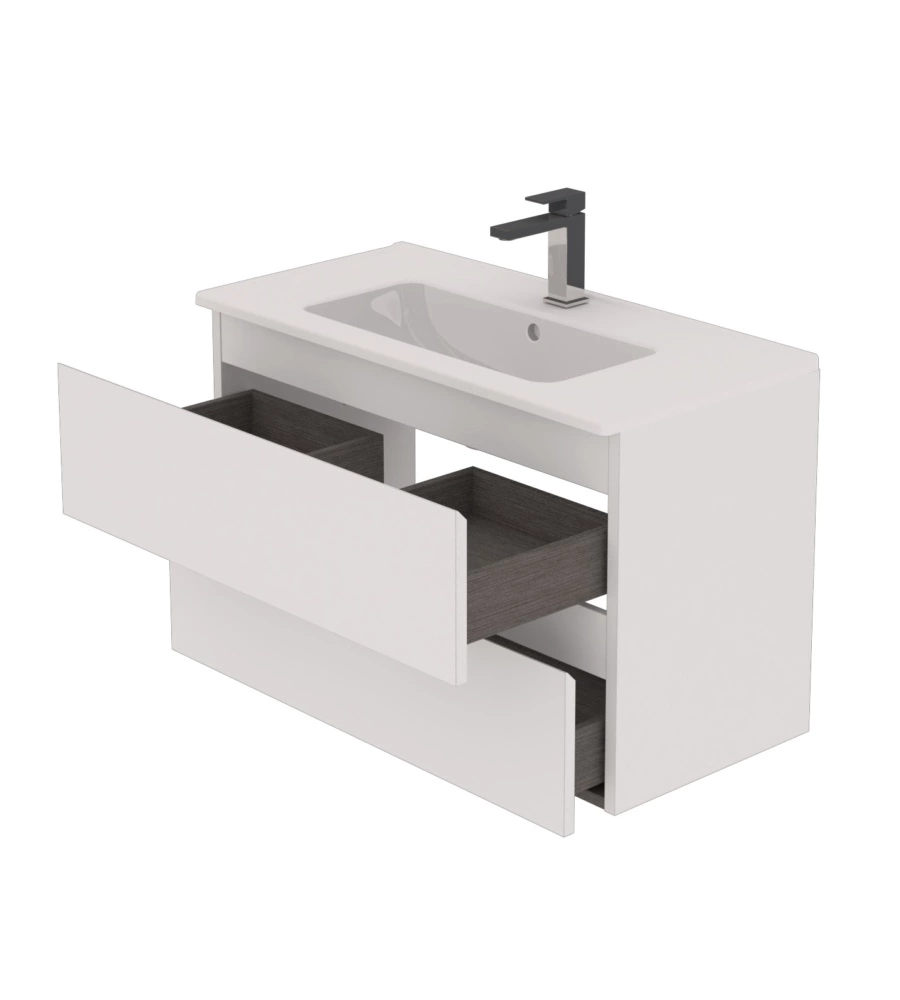 Mobile bagno "leonardo" bianco, 80 cm