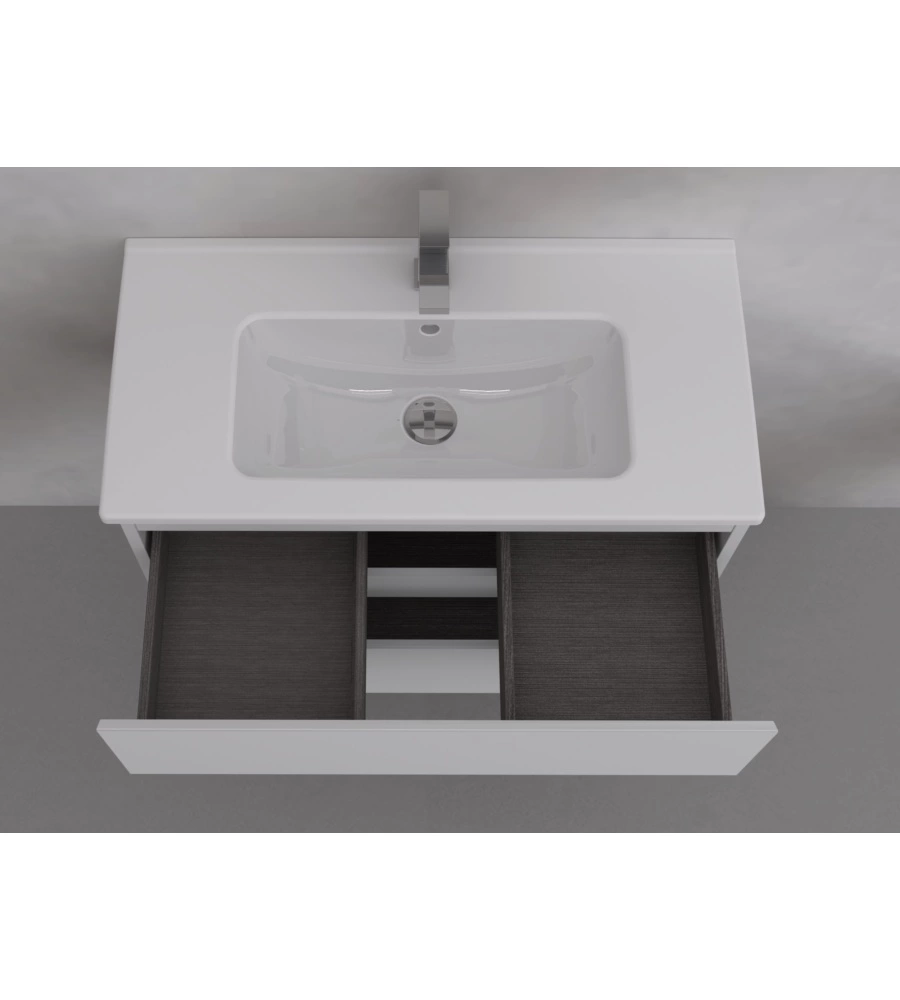 Mobile bagno "leonardo" bianco, 80 cm