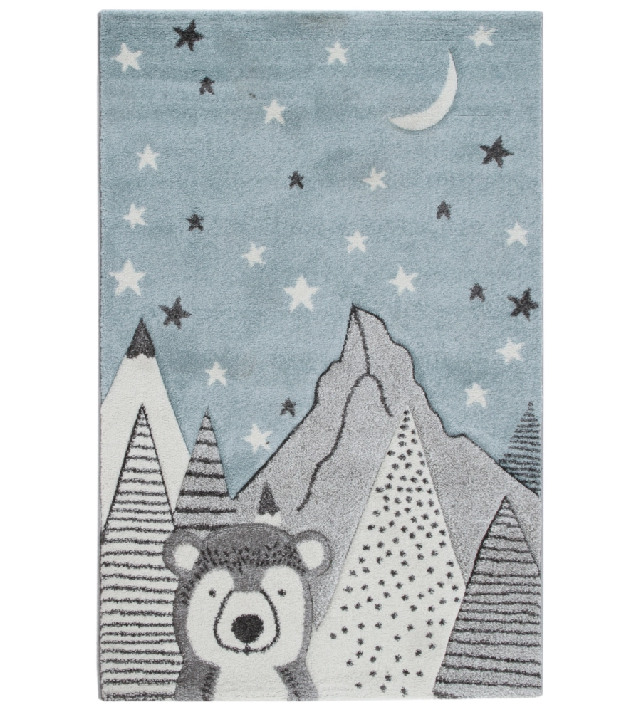 TENNOLA Grande tappeto a pelo lungo a forma di orso, 1,8 x 2,4 m, morbido, in finta pelliccia di pecora, tappeto peloso, grazioso tappeto di peluche per cameretta dei bambini, ragazze, camera