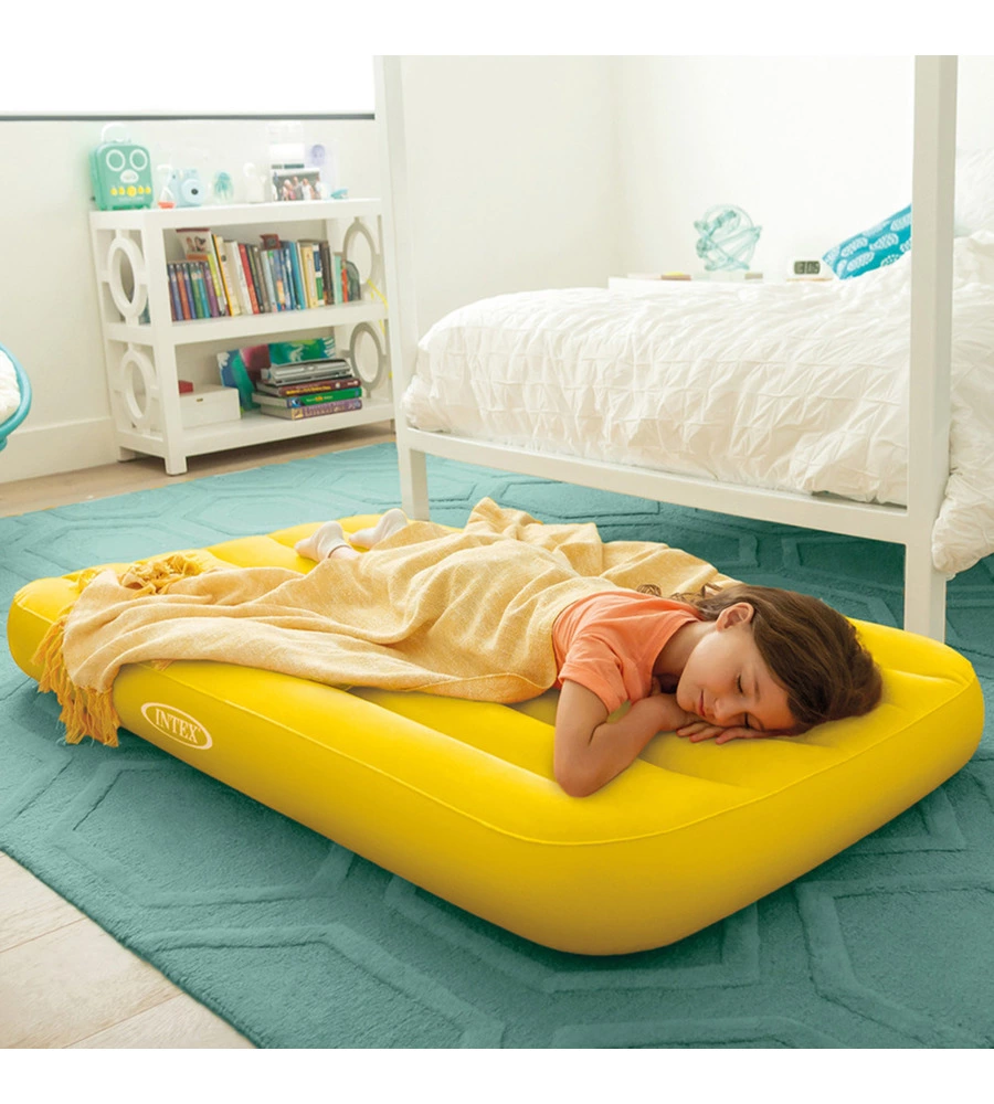 Materassino gonfiabile per bambini intex "airbed cozy kidz" colori assortiti, 88x157x18 cm - cod. 66803np
