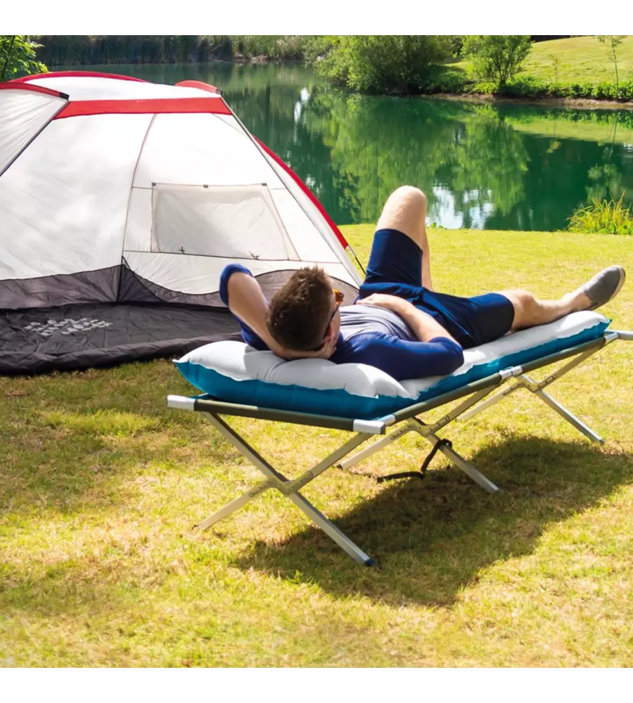 Materasso singolo gonfiabile intex "camping" grigio chiaro 67x184x17 cm - cod. 67997