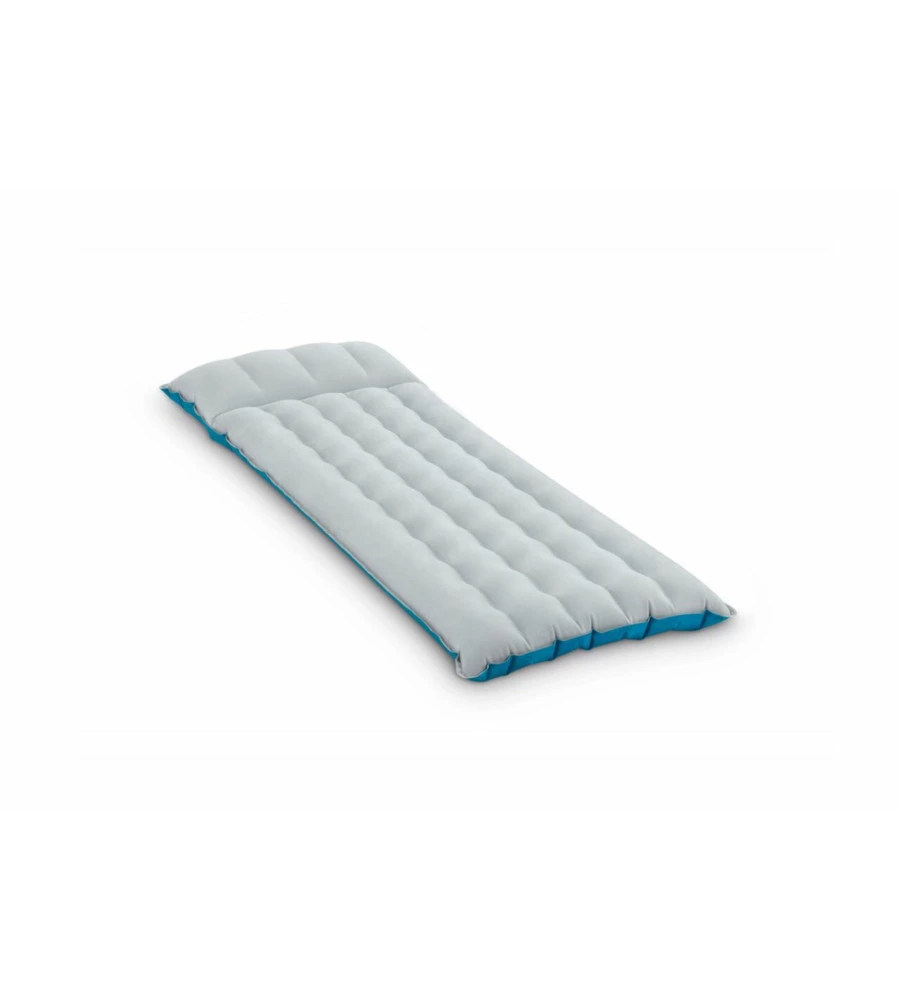 Materasso singolo gonfiabile intex "camping" grigio chiaro 67x184x17 cm - cod. 67997