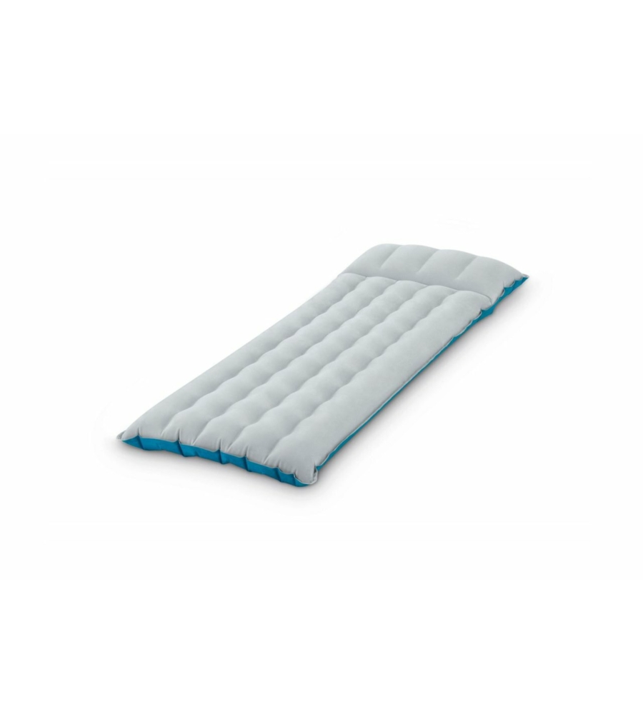 Materasso singolo gonfiabile intex "camping" grigio chiaro 67x184x17 cm - cod. 67997