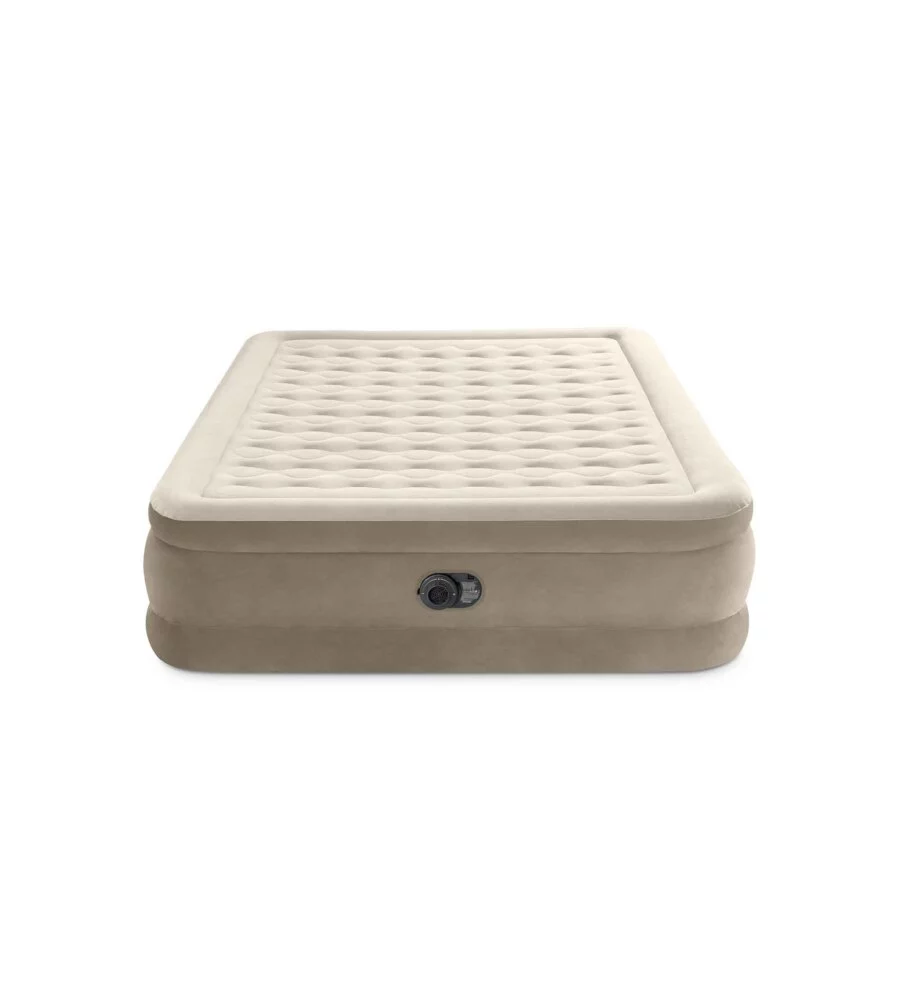 Materasso matrimoniale autogonfiante intex "airbed ultra push" colore beige, 152x203x46 cm - cod. 64428nd