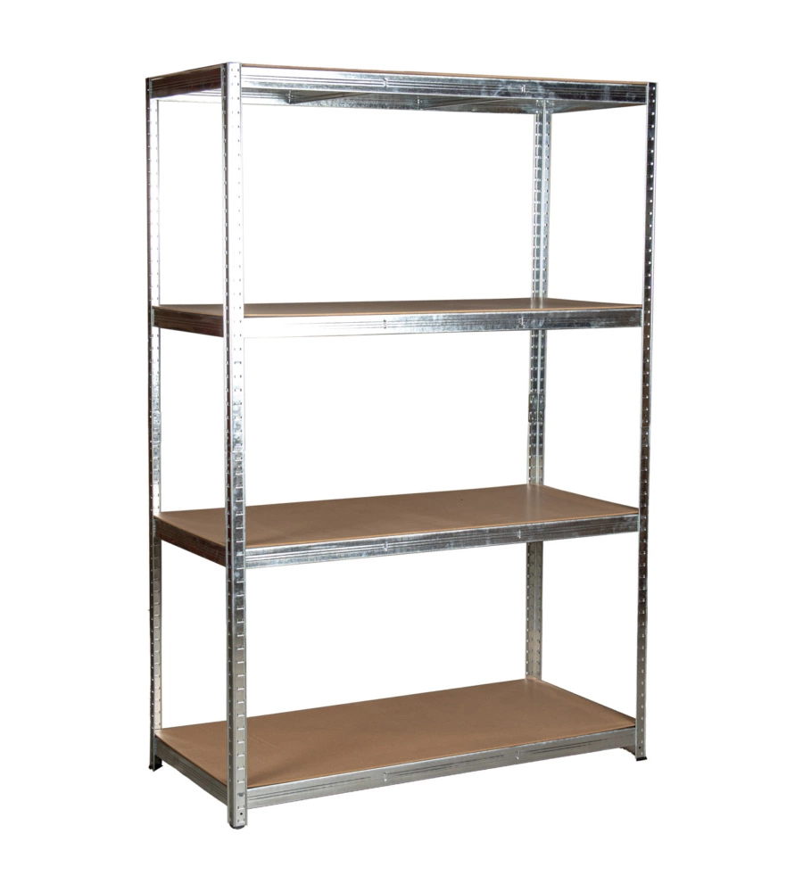 Scaffale in metallo easy system con 4 ripiani in mdf, 120x55x180 cm