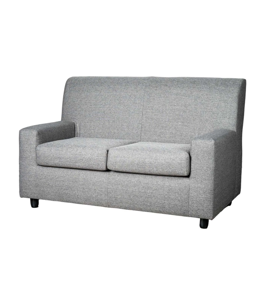 Divano "ester" 2 posti in tessuto grigio scuro, 137x80x85 cm