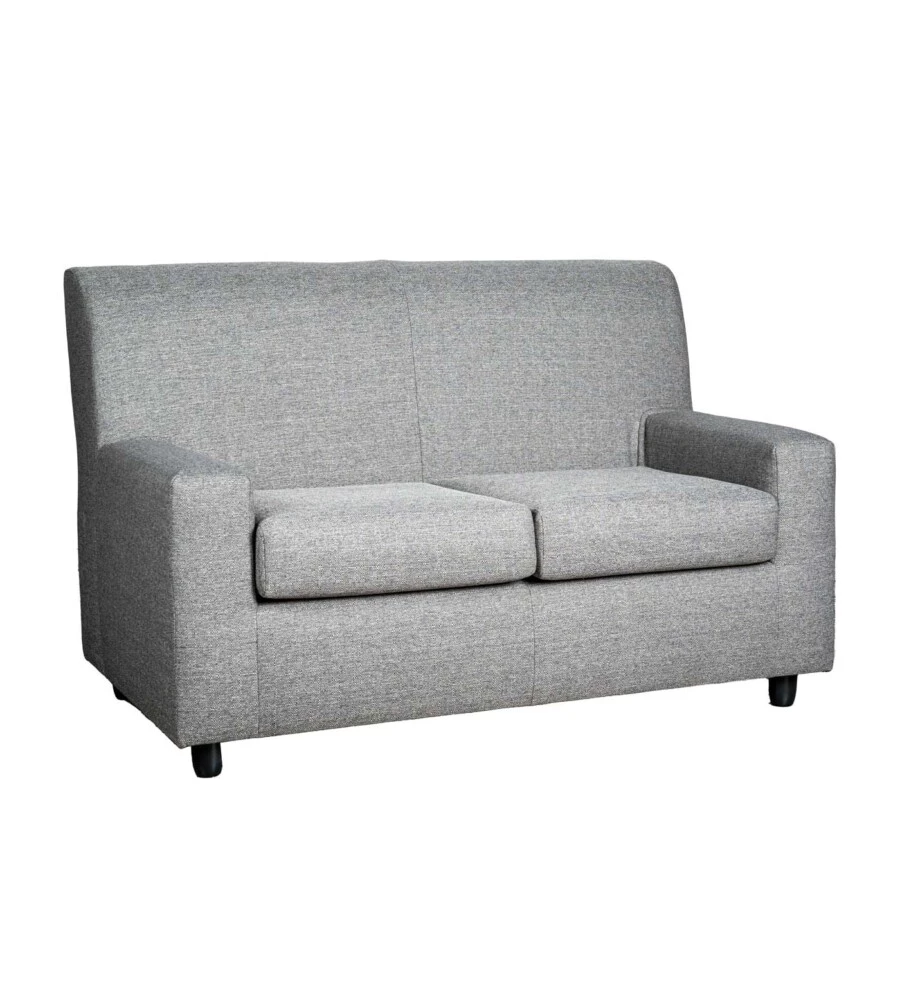 Divano "ester" 2 posti in tessuto grigio scuro, 137x80x85 cm