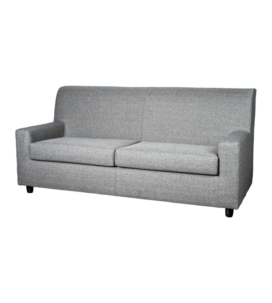 Divano "ester" 3 posti in tessuto grigio scuro, 187x80x85 cm