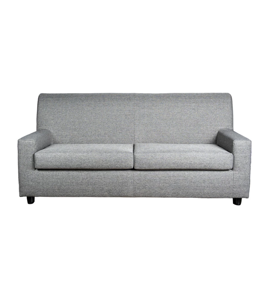 Divano "ester" 3 posti in tessuto grigio scuro, 187x80x85 cm