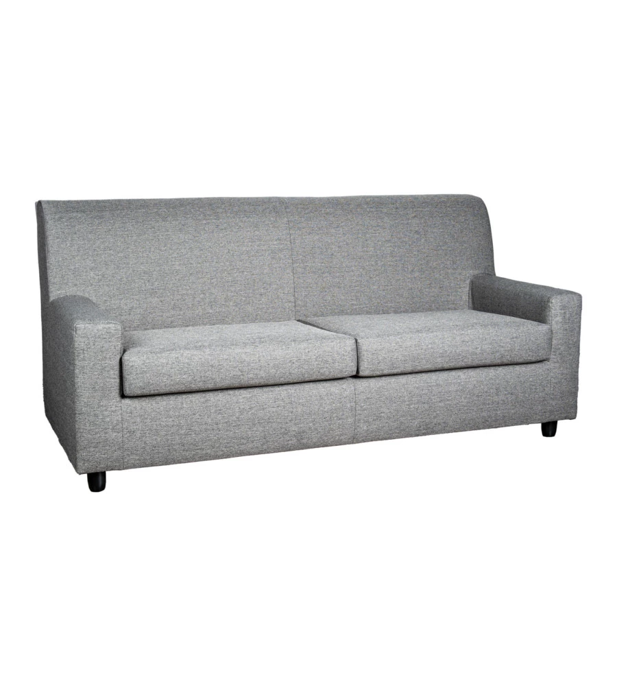 Divano "ester" 3 posti in tessuto grigio scuro, 187x80x85 cm