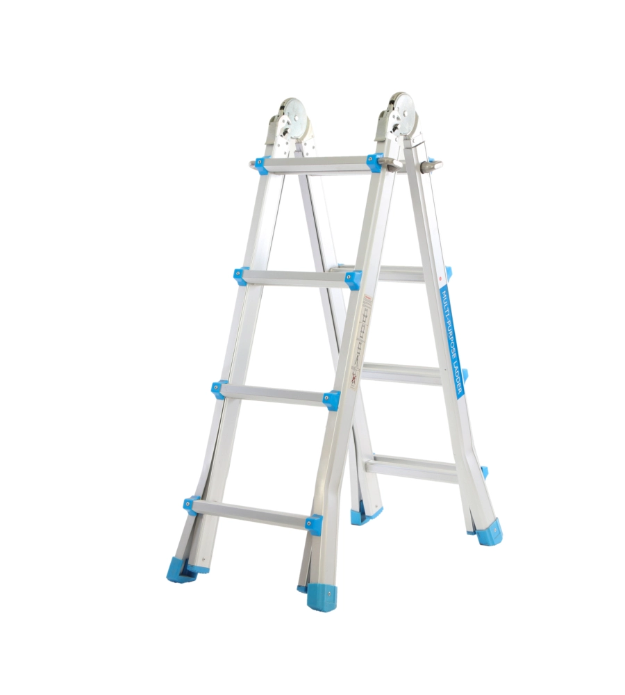 Scala multiposizione in alluminio easy system 4+4 gradini