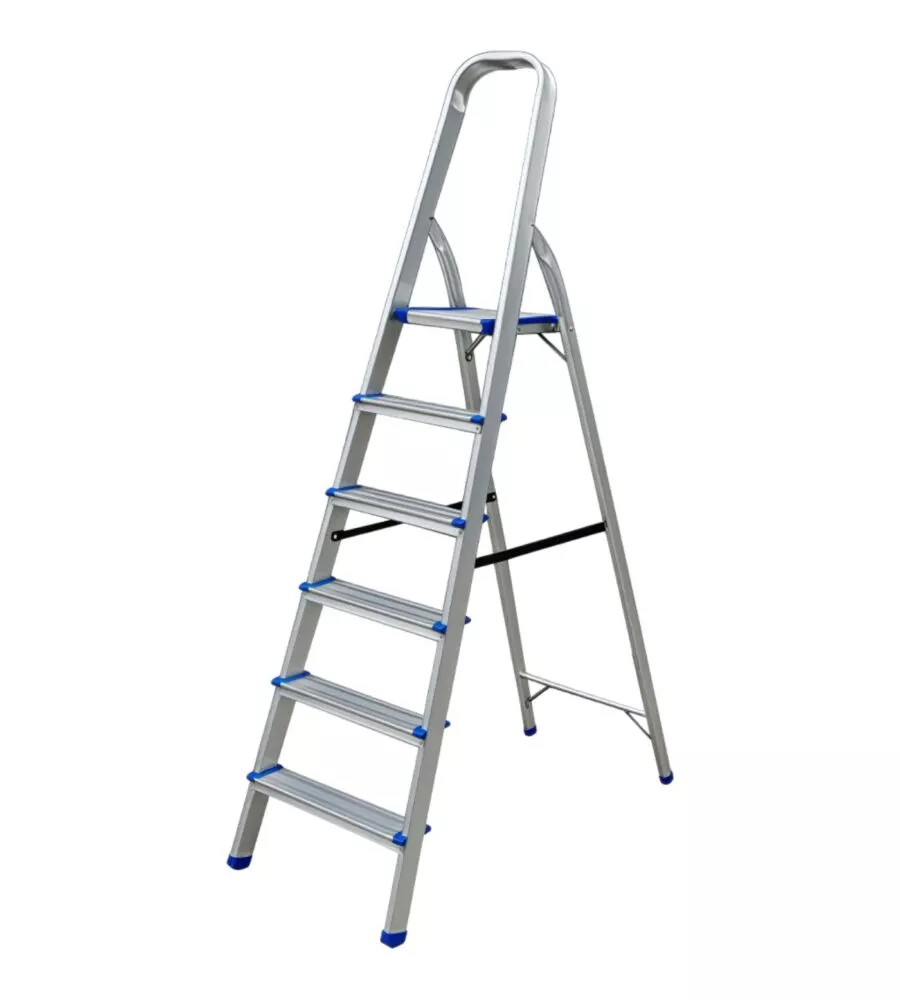 SCALA PIEGHEVOLE IN ALLUMINIO EASY SYSTEM 6 GRADINI