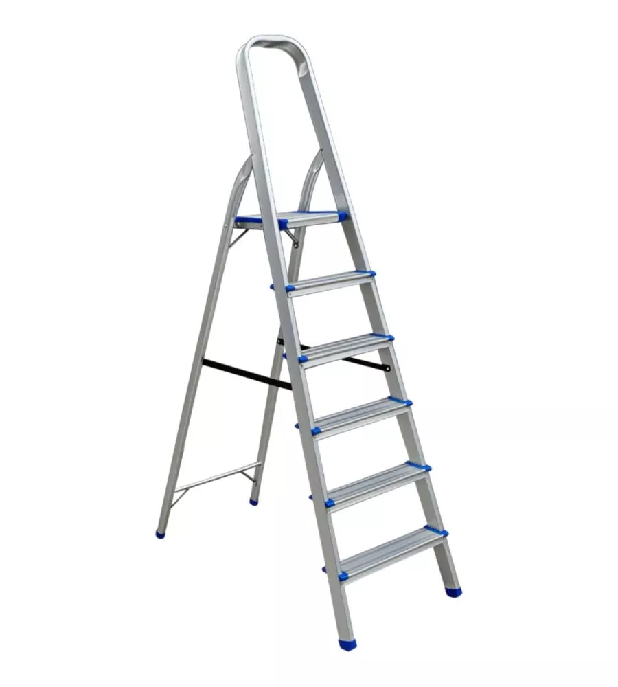 SCALA PIEGHEVOLE IN ALLUMINIO EASY SYSTEM 6 GRADINI