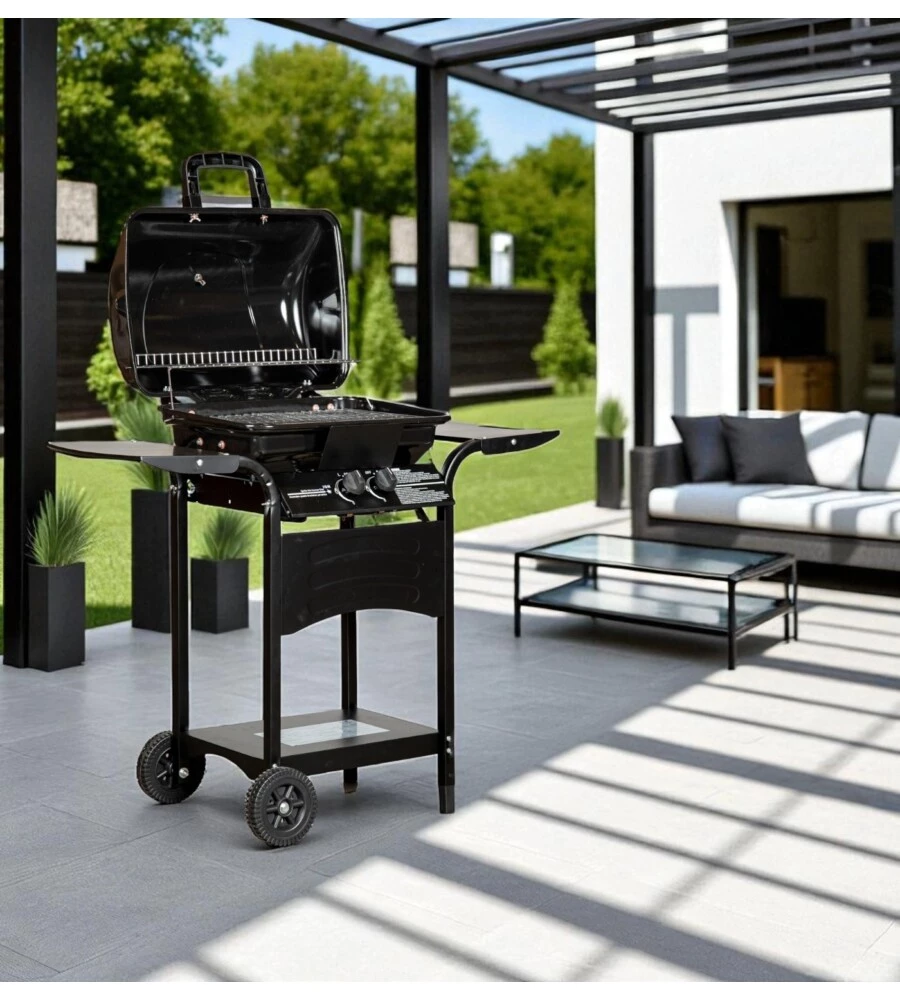 BARBECUE A GAS ARNOLD "ARIZONA" 2 BRUCIATORI 115X55X102 CM