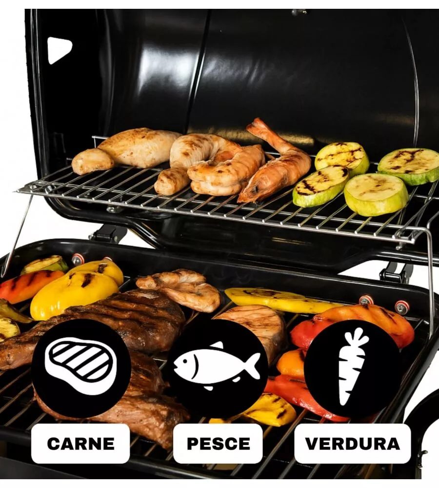 BARBECUE A GAS ARNOLD "ARIZONA" 2 BRUCIATORI 115X55X102 CM
