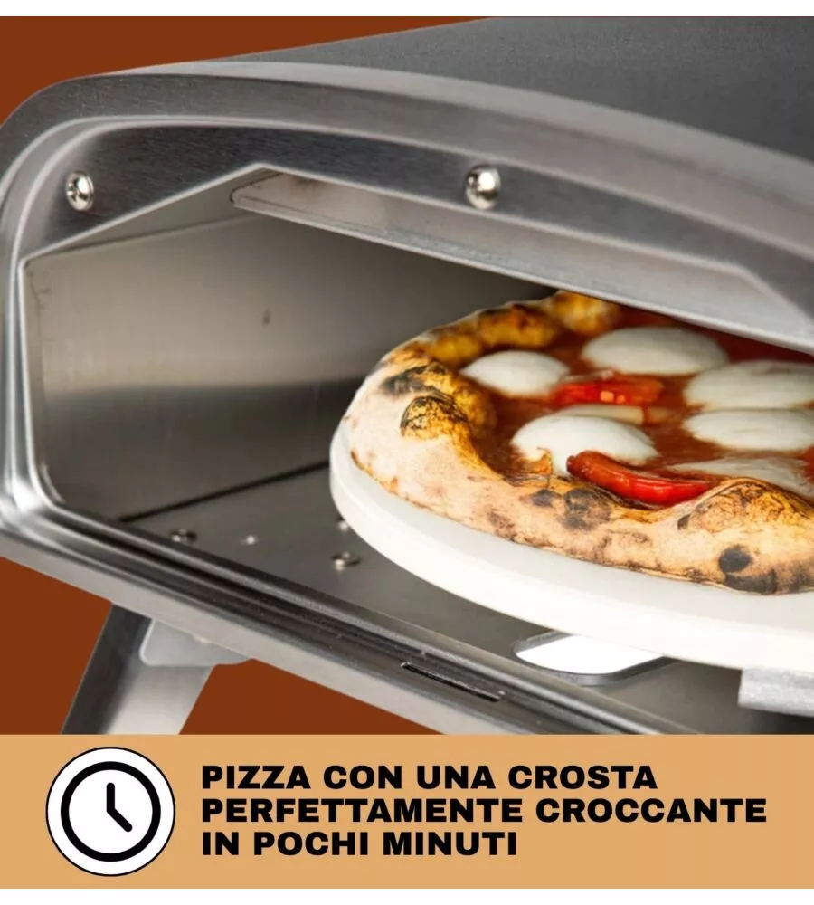 FORNO PIZZA A GAS ARNOLD "VULCANO" NERO 1 PIZZA