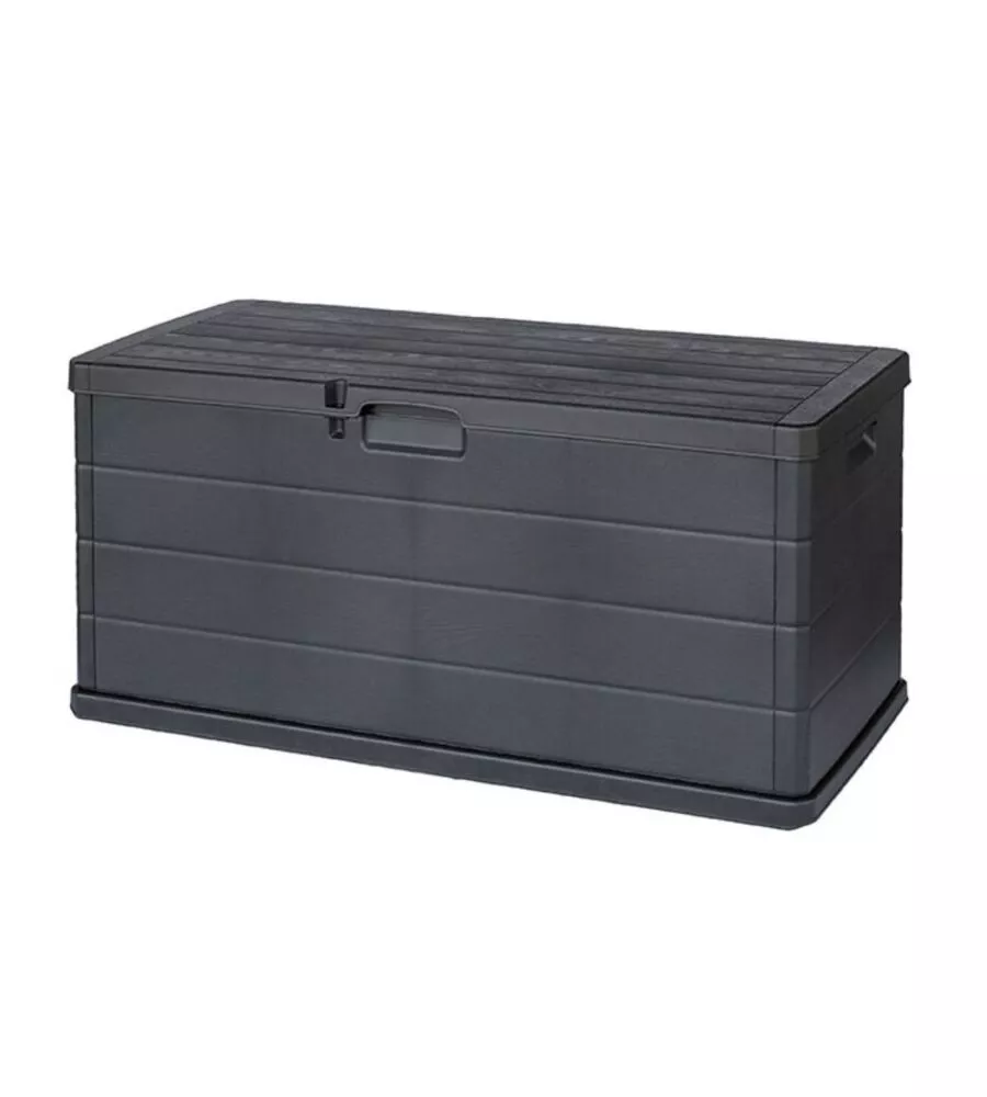 Baule da esterno "alpha" in polipropilene antracite 340 lt 118x59x57 cm