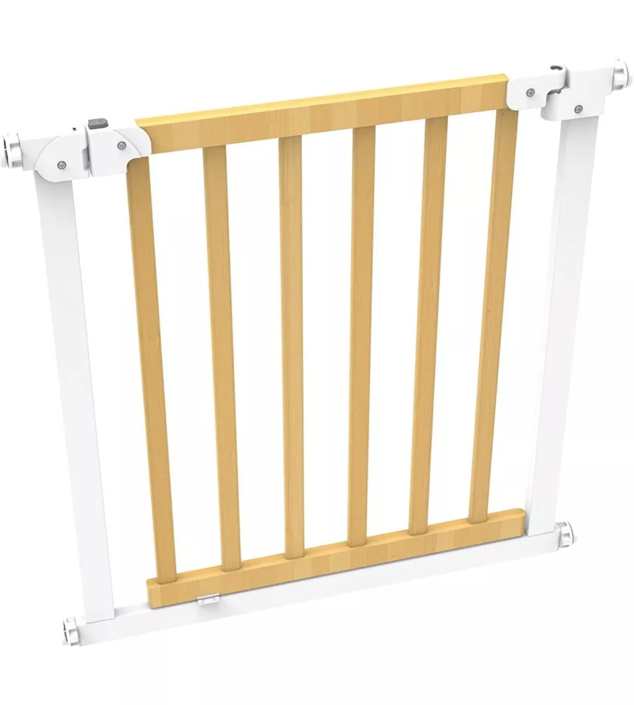 Cancelletto bimbi armonia "wood" bianco in metallo e legno 75x76h cm