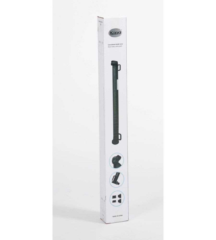 Cancelletto di sicurezza per bambini armonia "bimbi roller" riavvolgibile colore nero in abs e pvc 137x86 cm