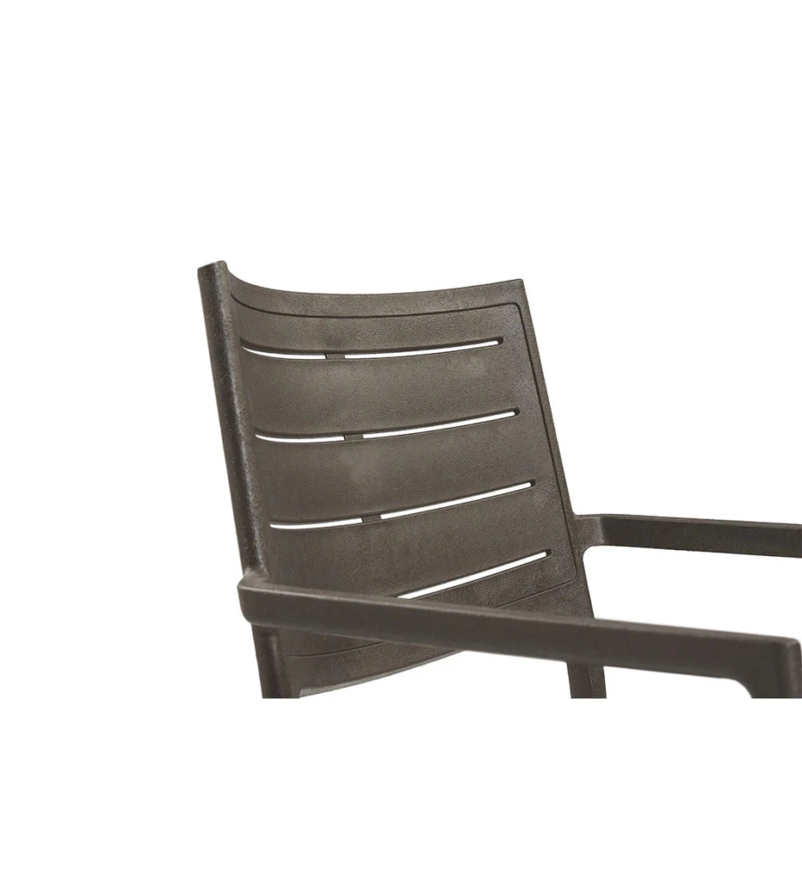 Set 2 sedie da esterno keter "metaline" in polipropilene effetto metallo bronzo 60x53x81 cm
