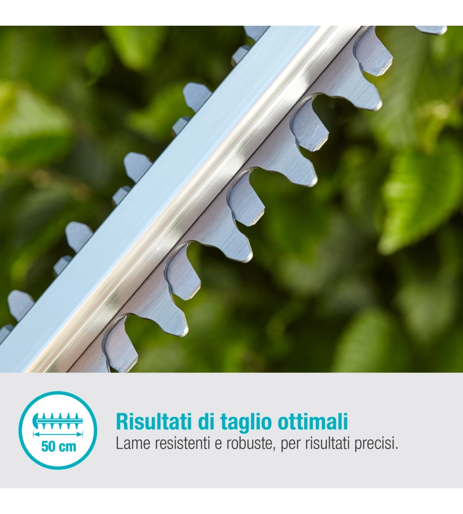 Tagliasiepi a batteria gardena "comfortcut 50" lama 50 cm 18v, solo corpo macchina