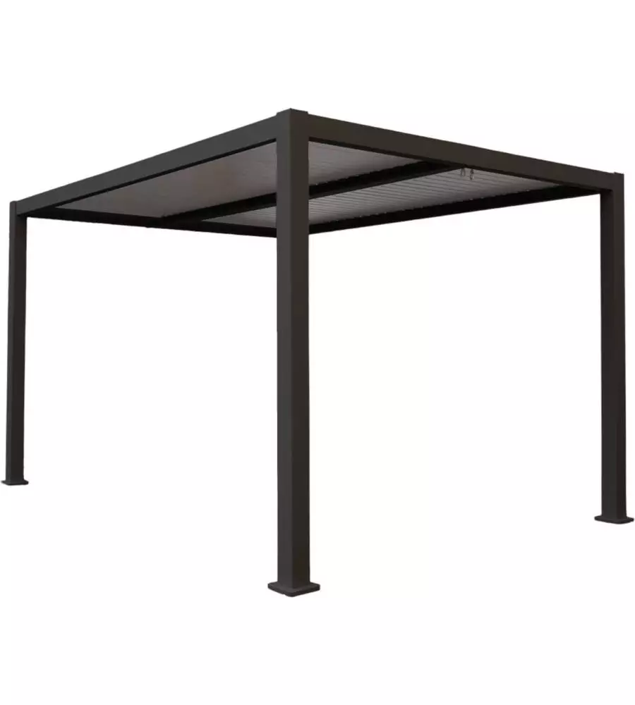 Pergola bioclimatica riviera "clematis" in alluminio antracite 400x300x240 cm