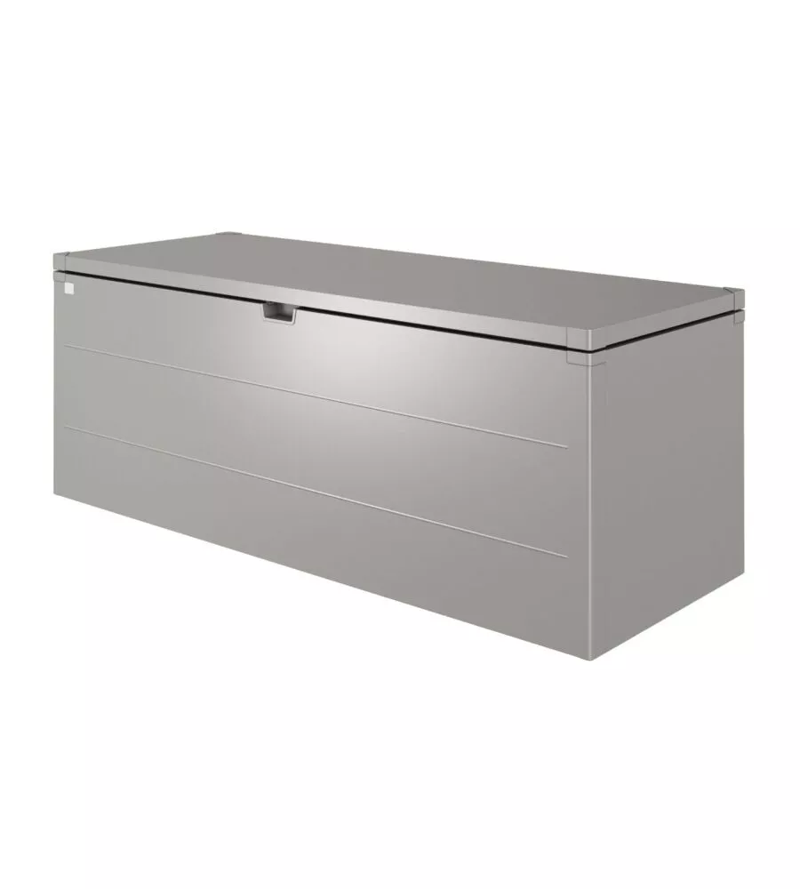 Baule da esterno impermeabile biohort "stylebox 210" in acciaio zincato grigio quarzo metallizzato 990 lt 207x80x81 cm - cod. b380910