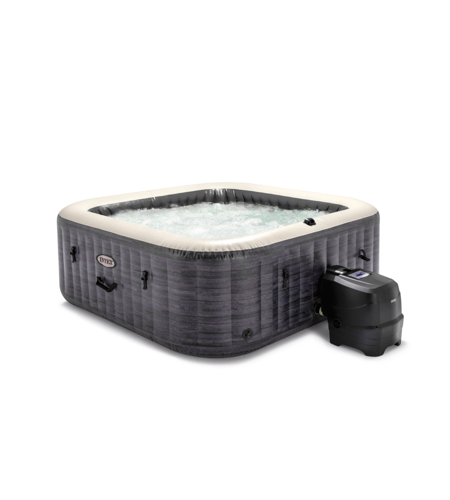 Piscina idromassaggio gonfiabile intex "bubble massage set greystone deluxe" 6 posti - cod. 28452ex
