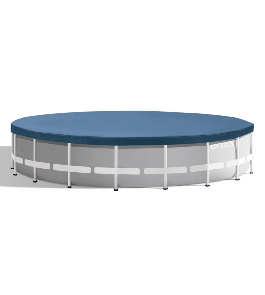Piscina fuori terra con struttura rotonda intex "prisma frame" con pompa filtro grigio chiaro 610x132 cm  - cod. 26756np
