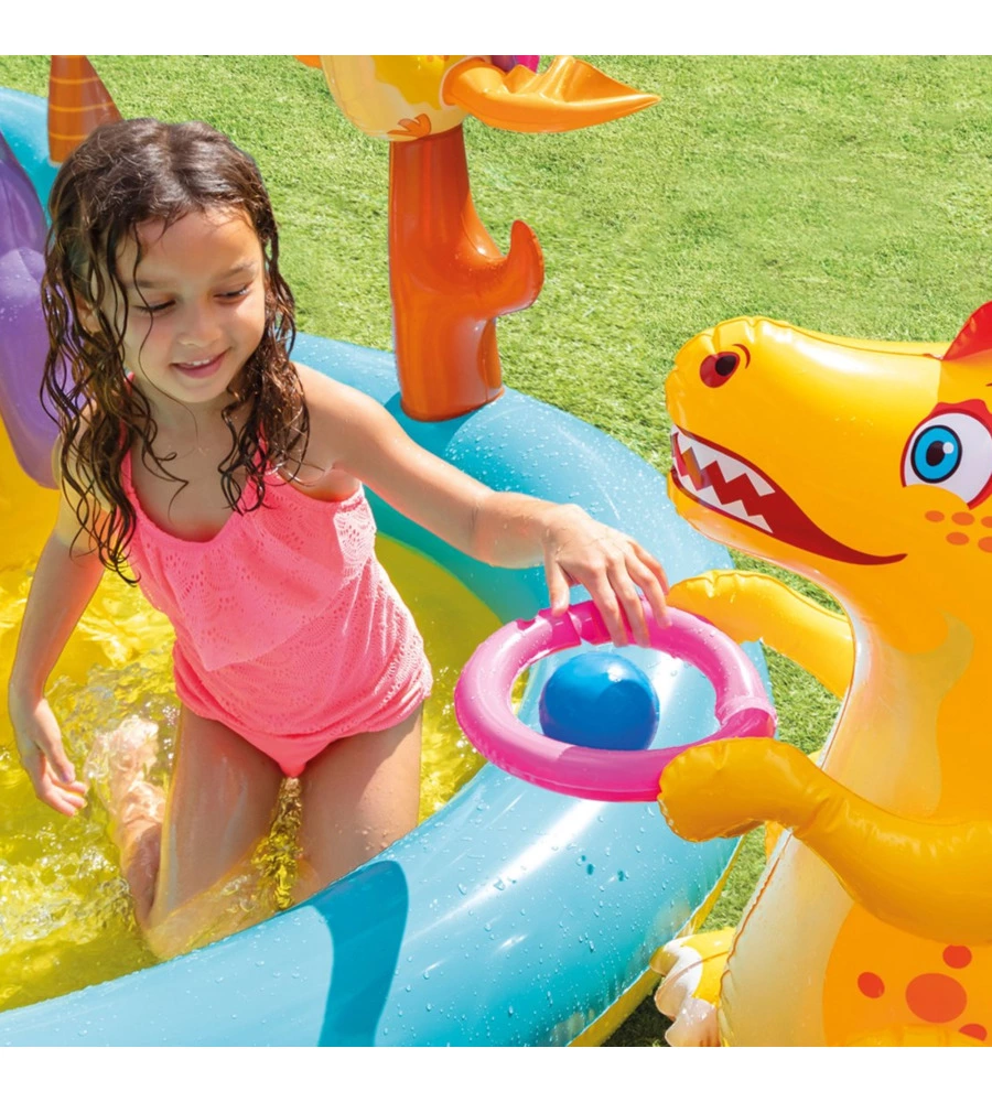 Playcenter gonfiabile intex "dinosauri" cm 302x229x112 i.3 - cod. 57135np