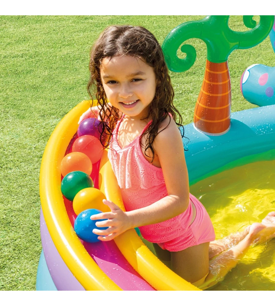 Playcenter gonfiabile intex "dinosauri" cm 302x229x112 i.3 - cod. 57135np