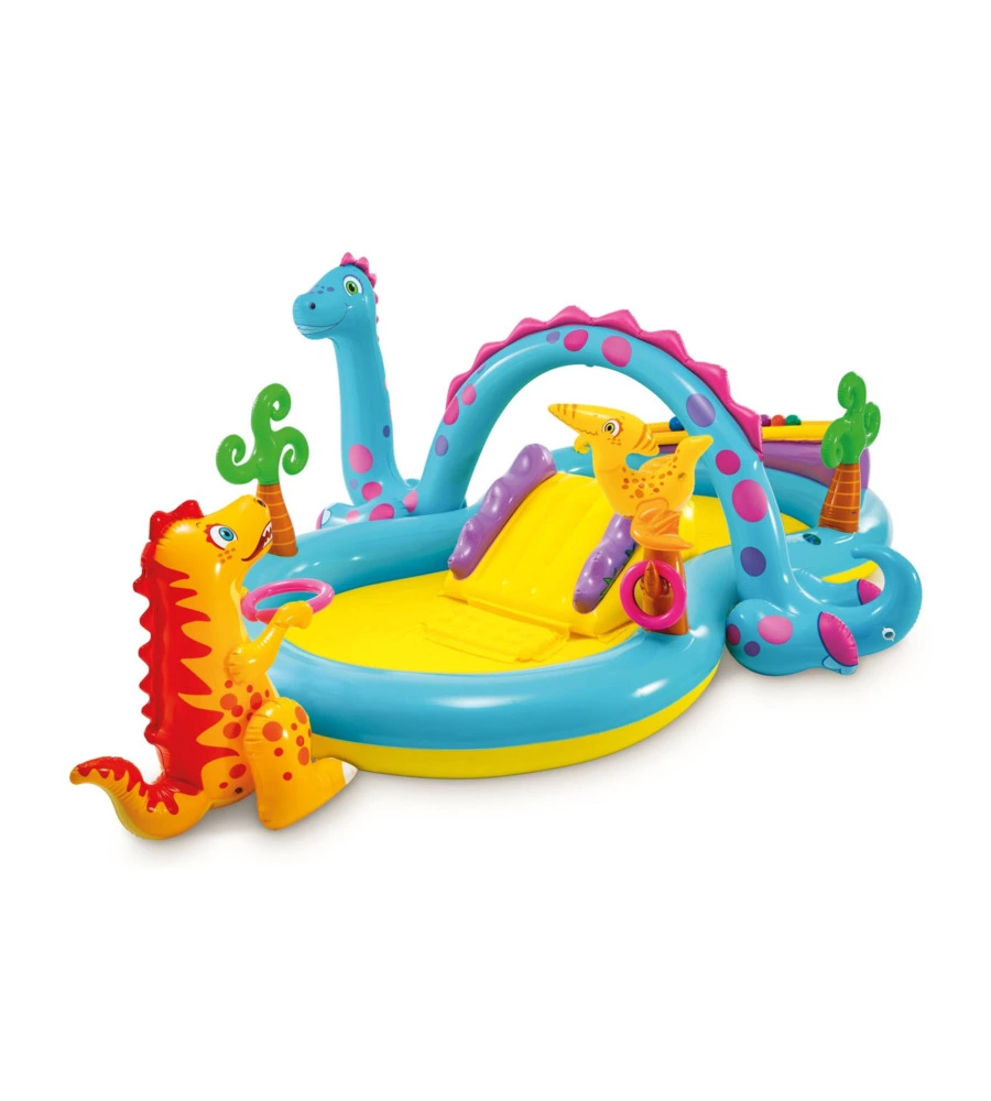 Playcenter gonfiabile intex "dinosauri" cm 302x229x112 i.3 - cod. 57135np