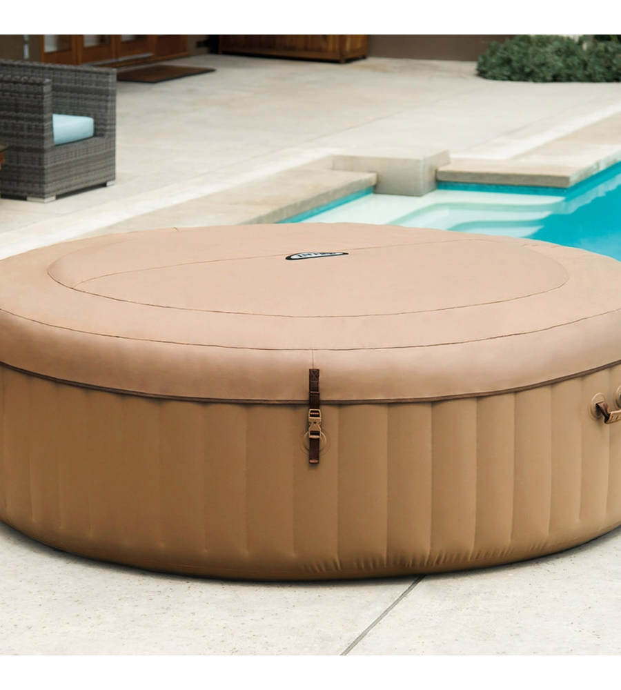 Piscina idromassaggio gonfiabile intex "pure spa bubble massage" 216x71cm 6 posti con pompa - cod. 28428ex